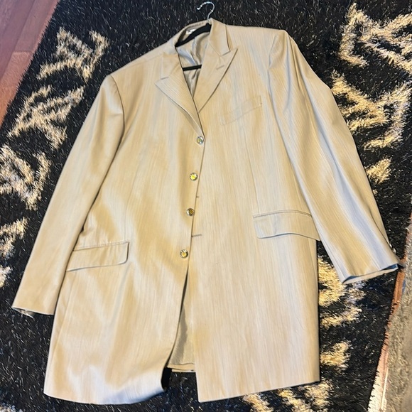 PAL Zileri luxury Camel Vintage style Made in Italy Wool Business Men suit Sz 58 - Picture 4 of 16